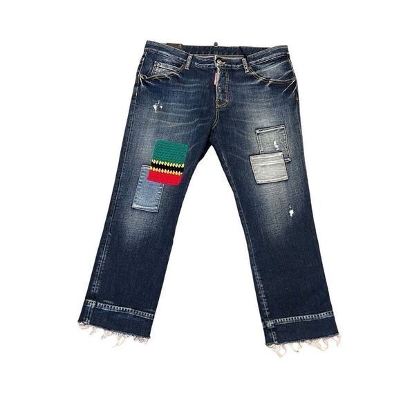 NWT DSquared2 Women’s Cool Girl Cropped Blue Jeans Made in Italy - Picture 1 of 12